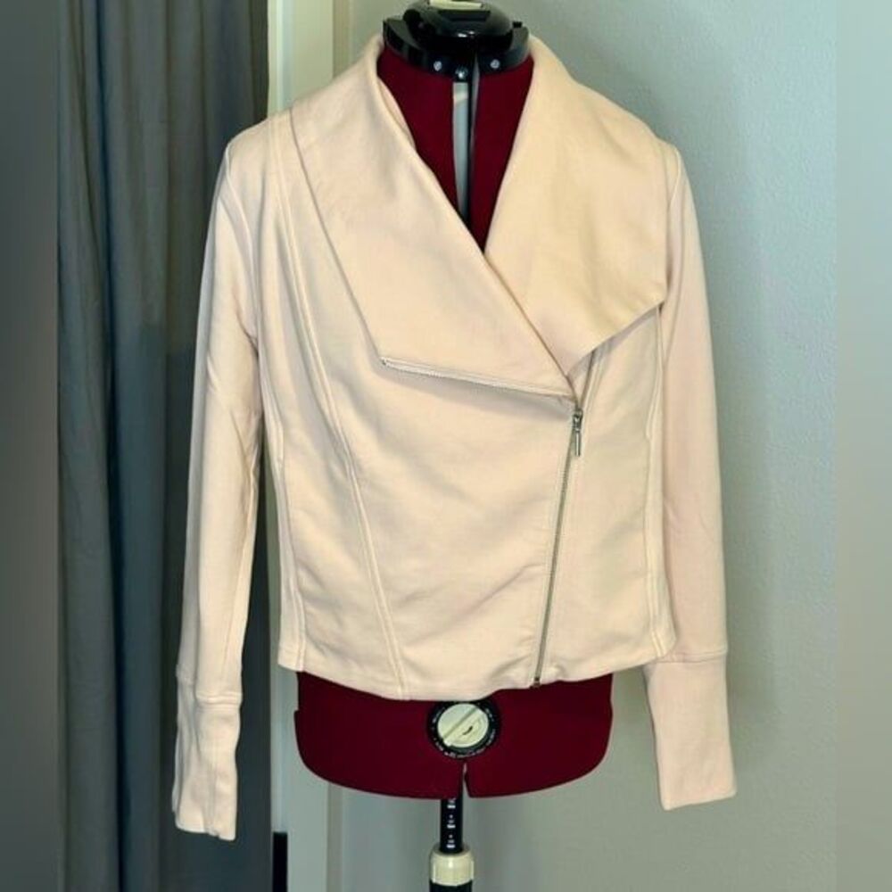 H by Halston • French Terry Knit Moto Jacket • sz 14 Cropped